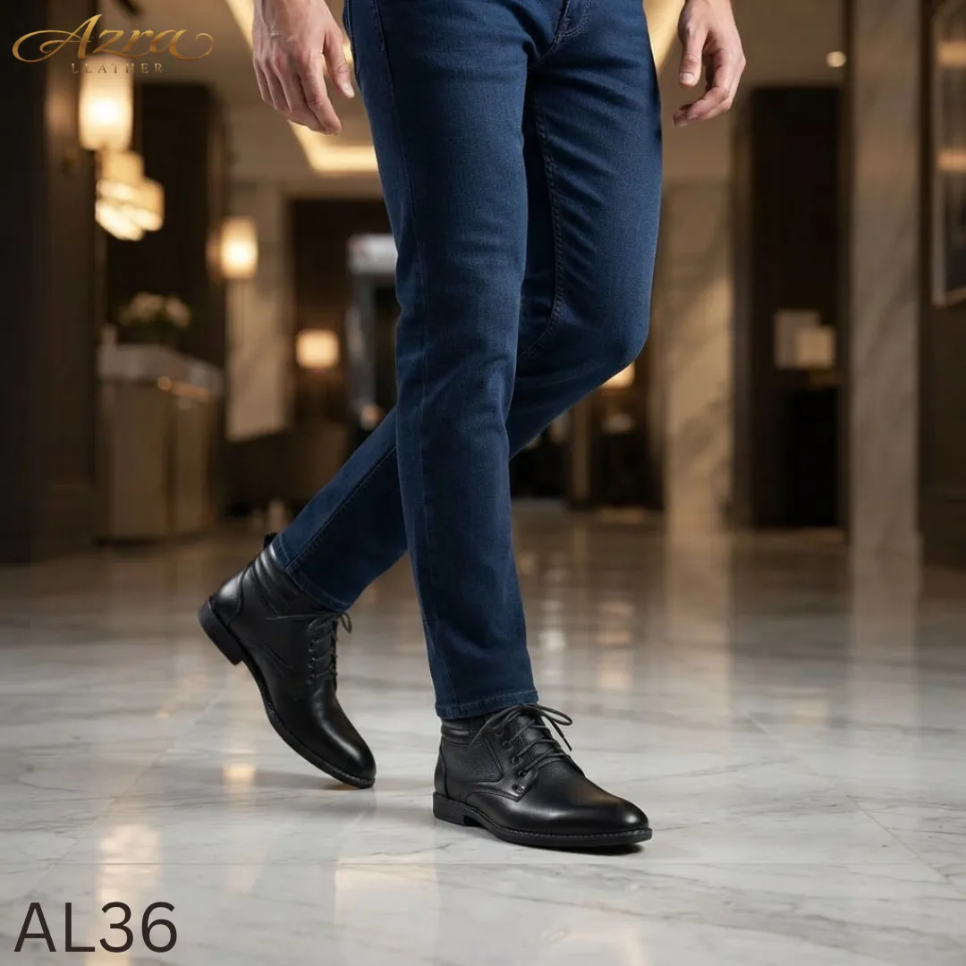 Executive Heritage Balck Leather Boot (AL36 )