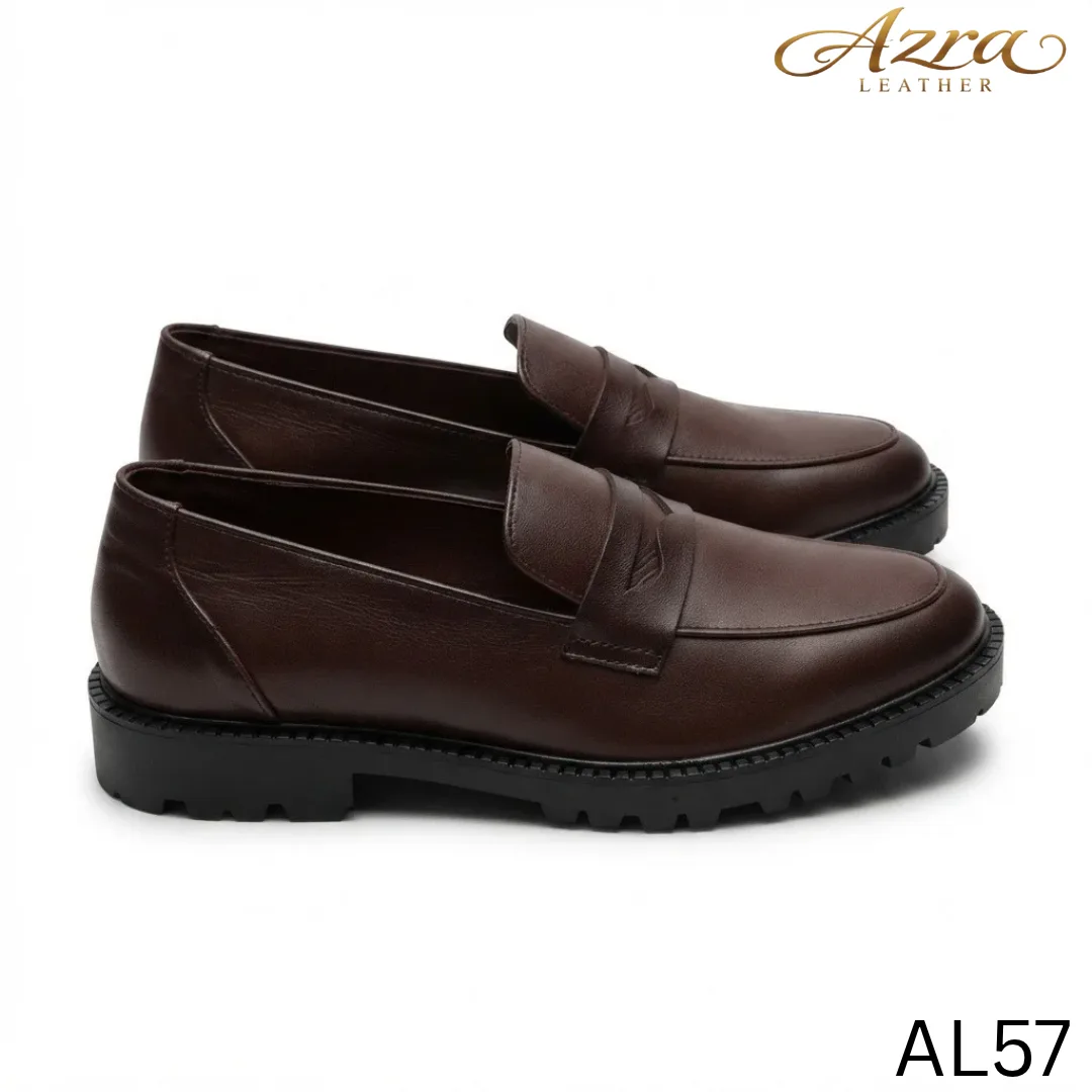 Crest Leather Chunky Shoes (AL57)